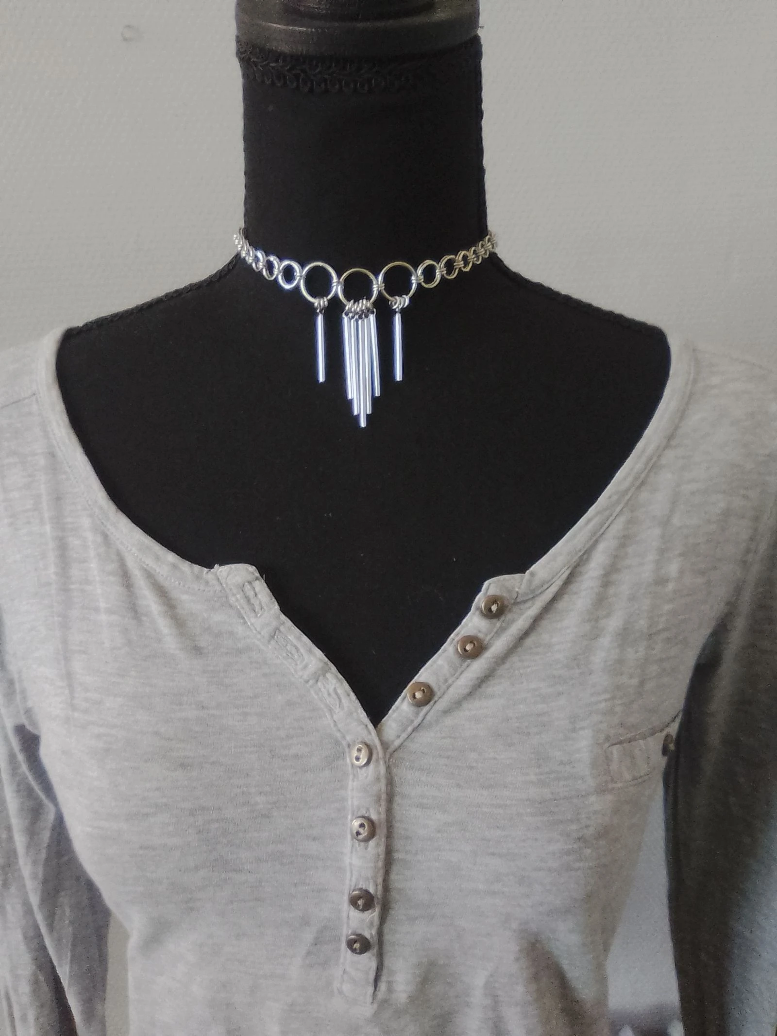 Collar choker escote cadena japonesa unisex – photo 2